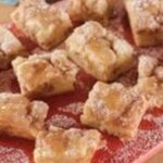 Apple Pancake Bars with Brown Butter Crumble Topping and Apple Syrup