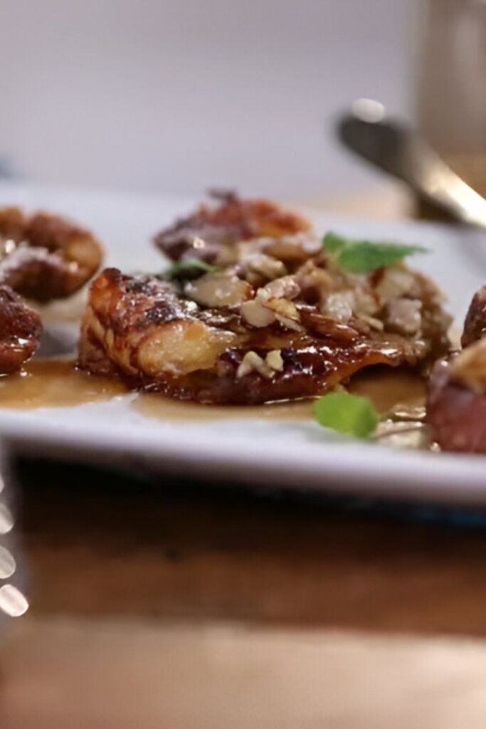 Almond Croissant French Toast With Almond Butter Syrup