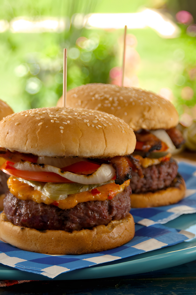 Pimiento Cheese-Bacon Burger