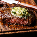 Grilled Rib-Eye Steak with Brown Butter and Blue Cheese