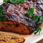 Roasted Vegetable Meatloaf with Balsamic Glaze