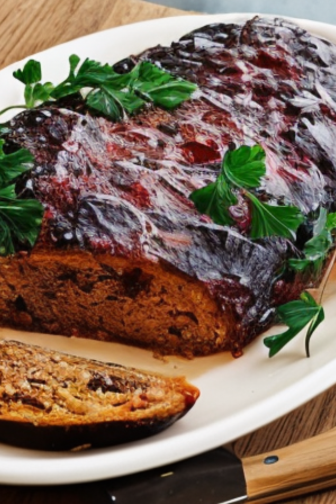 Roasted Vegetable Meatloaf with Balsamic Glaze