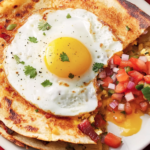 Bobby Flay Bacon and Hash Brown "Quesadilla" with Eggs