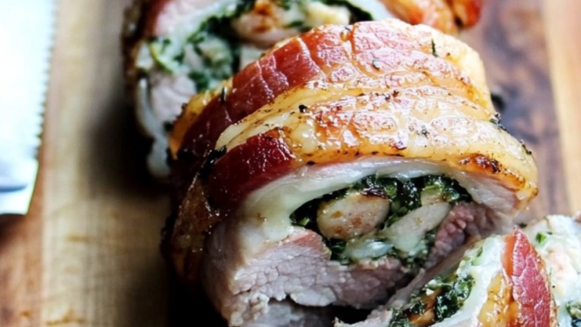 Bacon-Herb Wrapped Pork Tenderloin