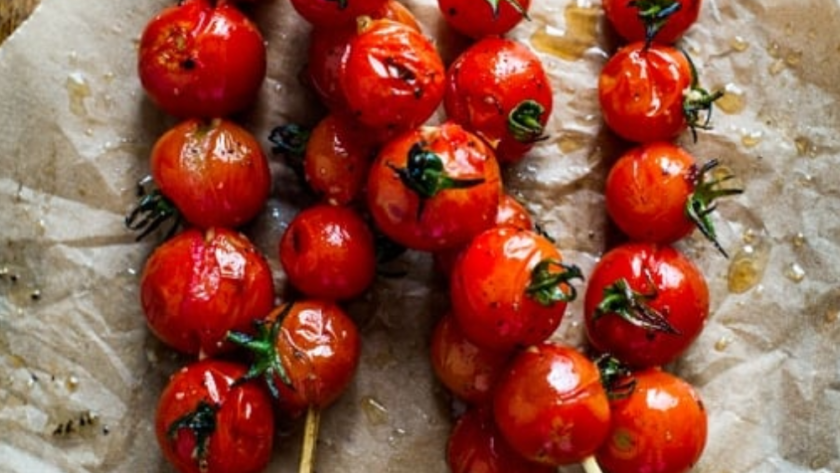 Marinated Grilled Cherry Tomatoes Skewers