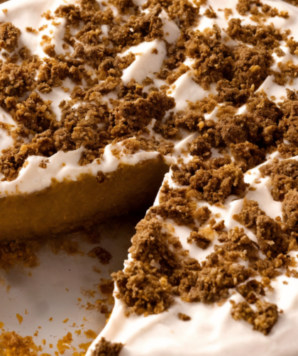 Bobby Flay's Pumpkin Pie with Cinnamon Crunch and Bourbon-Maple Whipped Cream