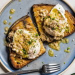 Cacio e Pepe Eggs with Olive Oil Toast