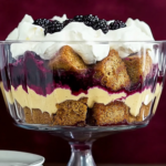 Gingerbread And Lemon Curd Trifle With Blackberry Sauce