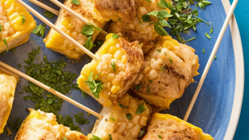 Grilled Corn Skewers with Chipotle- Cilantro Butter