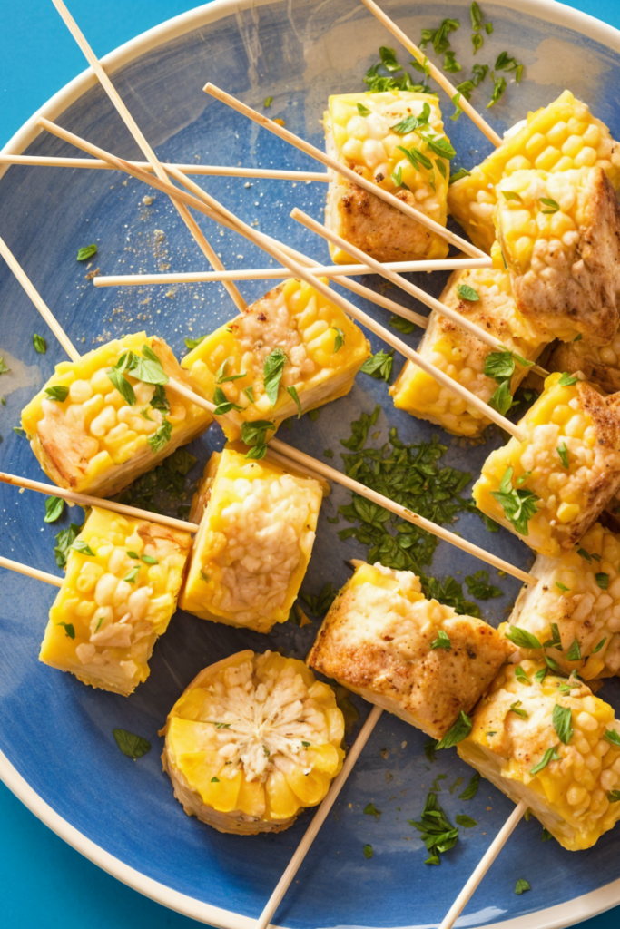 Grilled Corn Skewers with Chipotle- Cilantro Butter