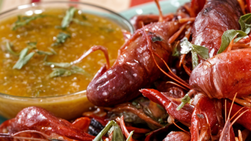 Grilled Crawfish with Spicy Tarragon Butter