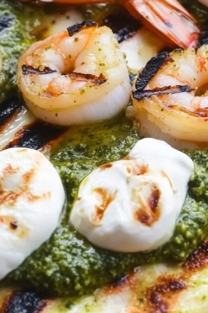 Grilled Shrimp and Cilantro Pesto Pizza