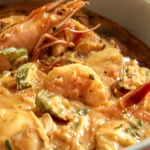 Shellfish and Andouille Gumbo with Shrimp, Scallops, Clams and Oysters with Crispy Okra