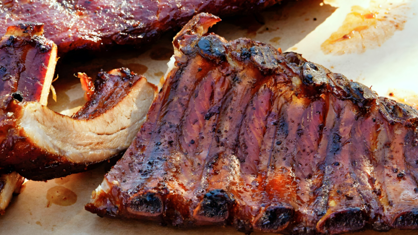 Smoked Ribs with Carolina-Style BBQ Sauce