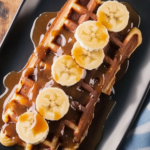 Bobby Flay Banana Bread Waffles with Bananas Foster Sauce