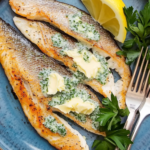 Bobby Flay Grilled Butterflied Trout with Lemon-Parsley Butter