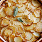 Bobby Flay Caramelized Vidalia Onion and Potato Gratin with Fresh Sage