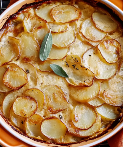 Bobby Flay Caramelized Vidalia Onion and Potato Gratin with Fresh Sage