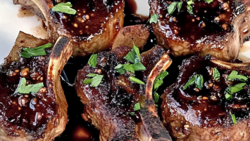 Grilled Lamb Porterhouse with Fig-Cascabel Sauce