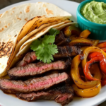 Red Curry Marinated Skirt Steak Fajitas