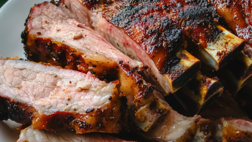 Grilled Rack of Pork with Sherry Vinegar BBQ Sauce