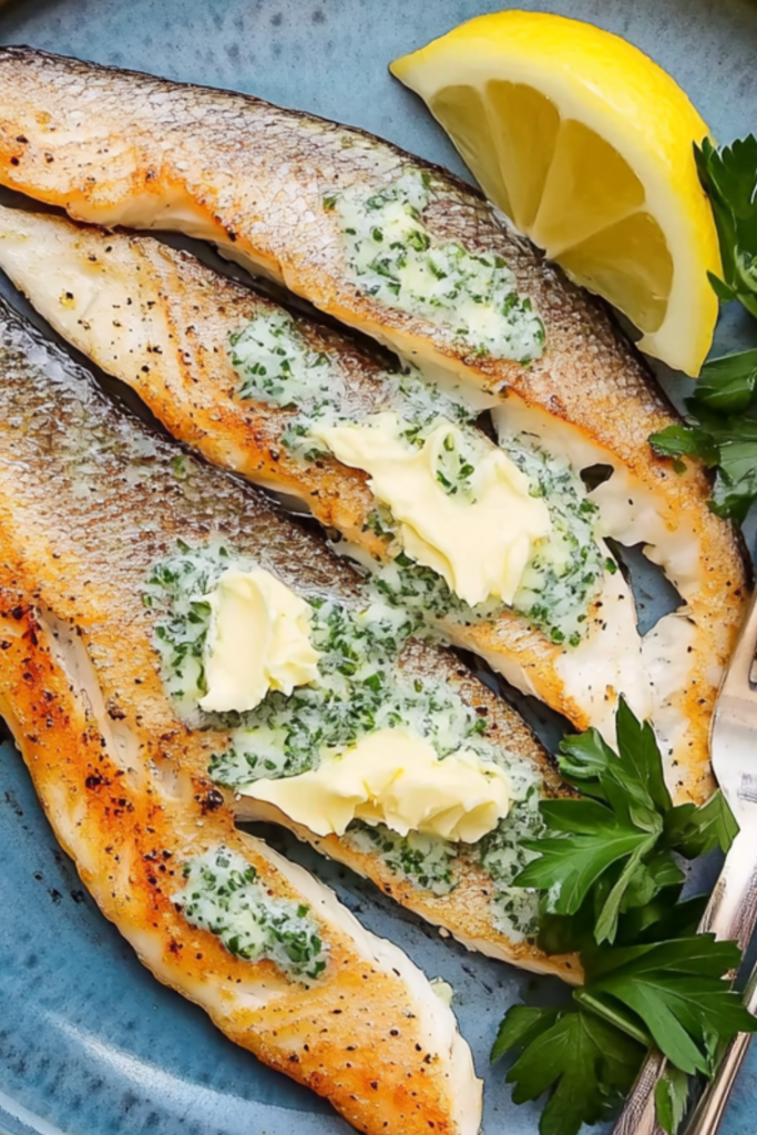 Bobby Flay Grilled Butterflied Trout with Lemon-Parsley Butter