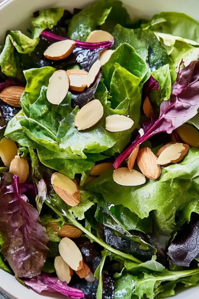 Mixed Greens with Apricot Vinaigrette and Almonds