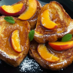 Bobby Flay Pain Perdue with Fresh Peaches and Vanilla Butter